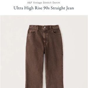 Abercrombie Brown 90s Straight Jean